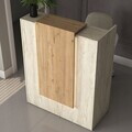 Masa de receptie, Hanah Home, MA104, 90x110x40 cm, PAL melaminat, Travertin / Nuc