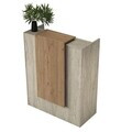 Masa de receptie, Hanah Home, MA104, 90x110x40 cm, PAL melaminat, Travertin / Nuc