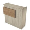 Masa de receptie, Hanah Home, MA105, 110x110x40 cm, PAL melaminat, Travertin / Nuc