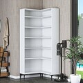 Dulap de baie, Hanah Home, KC106, 80x198.6x25 cm, PAL melaminat, Alb