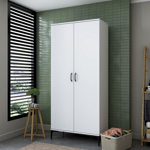 Dulap de baie, Hanah Home, KC104, 90x198.6x45 cm, PAL melaminat, Alb