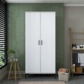 Dulap de baie, Hanah Home, KC104, 90x198.6x45 cm, PAL melaminat, Alb