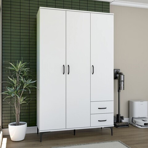 Dulap de baie, Hanah Home, KC105, 120x198.6x45 cm, PAL melaminat, Alb