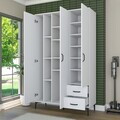 Dulap de baie, Hanah Home, KC105, 120x198.6x45 cm, PAL melaminat, Alb