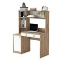 Set birou si biblioteca, Hanah Home, HA126, 115x146x50 cm, PAL melaminat, Nuc/Alb