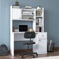 Set birou si biblioteca, Hanah Home, HA128, 120x166x50 cm, PAL melaminat, Alb