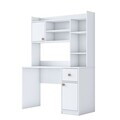 Set birou si biblioteca, Hanah Home, HA128, 120x166x50 cm, PAL melaminat, Alb
