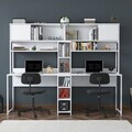 Birou, Hanah Home, HA129, 210x170.5x50 cm, PAL melaminat, Alb