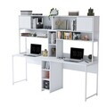 Birou, Hanah Home, HA129, 210x170.5x50 cm, PAL melaminat, Alb