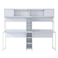 Birou, Hanah Home, HA129, 210x170.5x50 cm, PAL melaminat, Alb