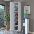 Dulap multifunctional, Hanah Home, JE250, 40x218.6x45 cm, PAL melaminat, Alb