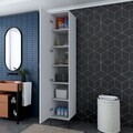 Dulap multifunctional, Hanah Home, JE250, 40x218.6x45 cm, PAL melaminat, Alb