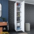 Dulap multifunctional, Hanah Home, JE250, 40x218.6x45 cm, PAL melaminat, Alb