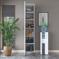 Dulap multifunctional, Hanah Home, JE250, 40x218.6x45 cm, PAL melaminat, Alb