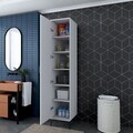 Dulap multifunctional, Hanah Home, JE252, 40x204.2x45 cm, PAL melaminat, Alb