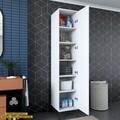 Dulap multifunctional, Hanah Home, JE252, 40x204.2x45 cm, PAL melaminat, Alb