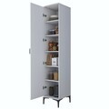 Dulap multifunctional, Hanah Home, JE252, 40x204.2x45 cm, PAL melaminat, Alb