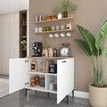 Dulap multifunctional, Hanah Home, JE232, PAL melaminat, Alb/Maro