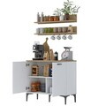 Dulap multifunctional, Hanah Home, JE232, PAL melaminat, Alb/Maro