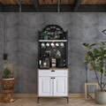 Dulap multifunctional, Hanah Home, JE158, 70x184.6x40 cm, PAL melaminat, Nuc/Alb