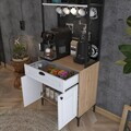 Dulap multifunctional, Hanah Home, JE158, 70x184.6x40 cm, PAL melaminat, Nuc/Alb