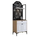 Dulap multifunctional, Hanah Home, JE158, 70x184.6x40 cm, PAL melaminat, Nuc/Alb