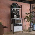 Dulap multifunctional, Hanah Home, JE155, 70x205x40 cm, PAL melaminat, Alb