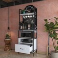 Dulap multifunctional, Hanah Home, JE155, 70x205x40 cm, PAL melaminat, Alb