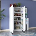 Dulap multifunctional, Hanah Home, JE103, 90x180x42 cm, PAL melaminat, Alb