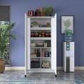 Dulap multifunctional, Hanah Home, JE103, 90x180x42 cm, PAL melaminat, Alb
