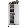 Dulap multifunctional, Hanah Home, JE103, 90x180x42 cm, PAL melaminat, Alb