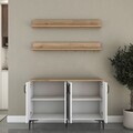 Dulap multifunctional, Hanah Home, JE234, PAL melaminat, Alb/Maro