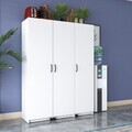 Dulap multifunctional, Hanah Home, JE109, 135x180x42 cm, PAL melaminat, Alb
