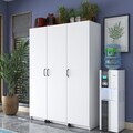 Dulap multifunctional, Hanah Home, JE109, 135x180x42 cm, PAL melaminat, Alb