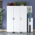 Dulap multifunctional, Hanah Home, JE109, 135x180x42 cm, PAL melaminat, Alb