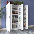 Dulap multifunctional, Hanah Home, JE109, 135x180x42 cm, PAL melaminat, Alb