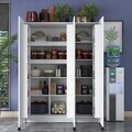 Dulap multifunctional, Hanah Home, JE109, 135x180x42 cm, PAL melaminat, Alb