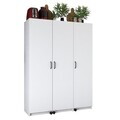 Dulap multifunctional, Hanah Home, JE109, 135x180x42 cm, PAL melaminat, Alb