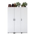 Dulap multifunctional, Hanah Home, JE109, 135x180x42 cm, PAL melaminat, Alb