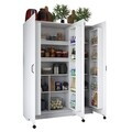 Dulap multifunctional, Hanah Home, JE109, 135x180x42 cm, PAL melaminat, Alb