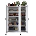 Dulap multifunctional, Hanah Home, JE109, 135x180x42 cm, PAL melaminat, Alb