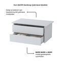 Dulapior, Hanah Home, BA139, 86.2x39.8x50 cm, PAL melaminat, Alb