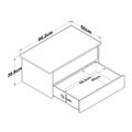 Dulapior, Hanah Home, BA139, 86.2x39.8x50 cm, PAL melaminat, Alb