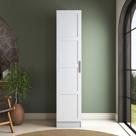 Dulap pentru haine, Hanah Home, BA218, 45x210x57.5 cm, PAL melaminat, Alb