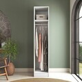 Dulap pentru haine, Hanah Home, BA218, 45x210x57.5 cm, PAL melaminat, Alb