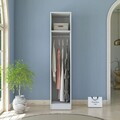 Dulap pentru haine, Hanah Home, BA217, 45x210x57.5 cm, PAL melaminat, Alb