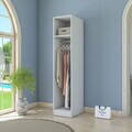 Dulap pentru haine, Hanah Home, BA217, 45x210x57.5 cm, PAL melaminat, Alb
