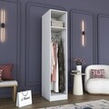 Dulap pentru haine, Hanah Home, BA219, 45x210x57.5 cm, PAL melaminat, Alb