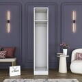 Dulap pentru haine, Hanah Home, BA219, 45x210x57.5 cm, PAL melaminat, Alb