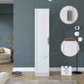 Dulap pentru haine, Hanah Home, BA204, 45x210x45 cm, PAL melaminat, Alb